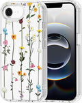 MOSNOVO for iPhone 17e Case/iPhone 16e Case, Shockproof Military-Grade Protection 6.6ft Drop Tested, Clear Phone Case for iPhone 16e / iPhone 17e, Wildflowers Design