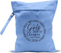 Girls Trip Gifts Wet Dry Bag, Beach Bag Wet Bag Favors, for Swimsuit Toiletry Travel Essentials For Women Aloha Bags, Beach Travel Gym Laundry bags for Dirty Diaper Swimsuit Gifts (Blue)