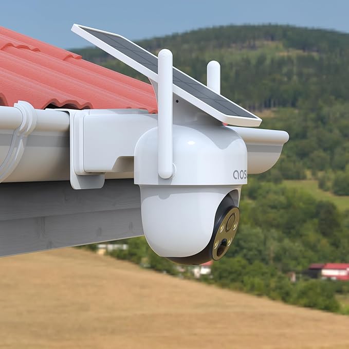 Gutter Mount for AOSU Solar Security Cameras Outdoor Wireless(SolarCam D1 Classic) and ANSQUE Security Cameras Wireless Outdoor (GU01/SA01)（1pack,White）