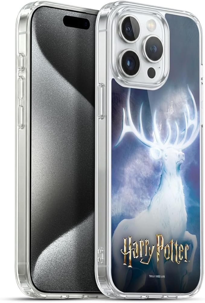 Head Case Designs Officially Licensed Harry Potter Stag Patronus Prisoner of Azkaban II Gel Case [Military Grade Protection] Compatible with Apple iPhone 15 Pro Max and Compatible with MagSafe