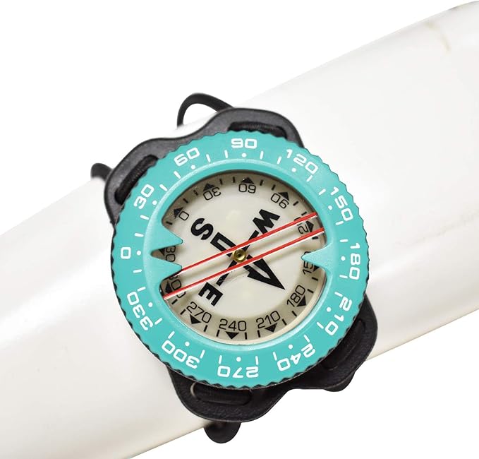Scuba Choice Diving Compass (Wrist/Bungee Mount) – Easy-to-Read Underwater Navigation Tool for Scuba Diving, Durable Design with Rotating Bezel, Reliable Directional Aid for Deep Dive Adventures