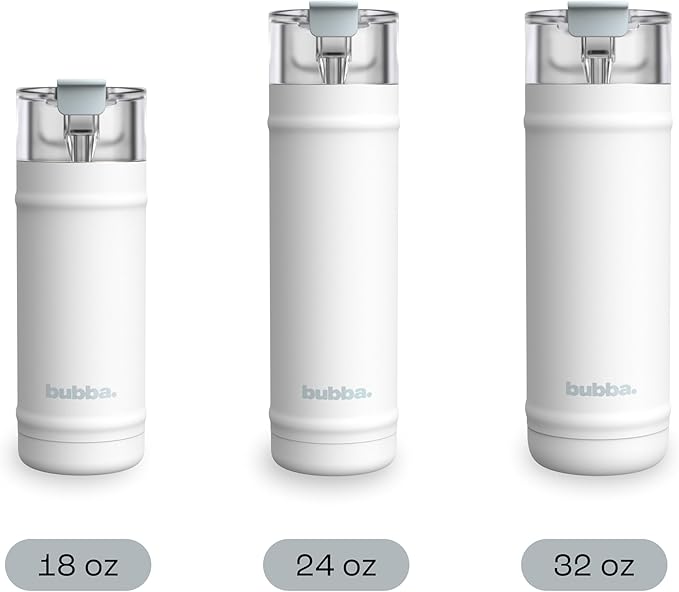 bubba 24 oz Dualsip Insulated Stainless Steel Water Bottle with Straw - Reusable, Leakproof, Lightweight, Dishwasher Safe, Lead-Free and BPA-Free, Fresh Kicks