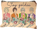 Stay Golden Women's Cosmetic Bag with Golden Girls Theme, Zippered Pouch for Makeup, Portable Travel Multi-Functional Bag, Ideal Gift for Friends and Sisters,Gift Idea for Christmas (F0162)