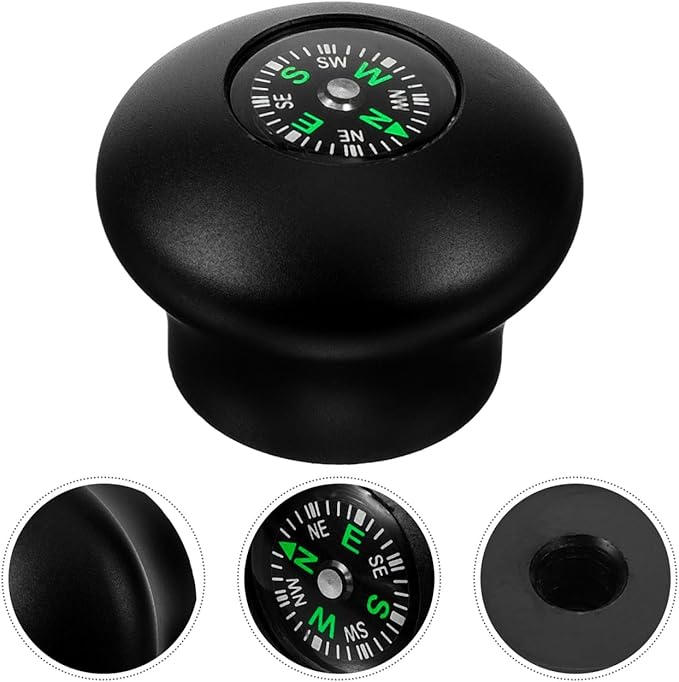 POPETPOP Tripod Monopod Ball Head Handle Grip Knob, Universal Trekking Pole Stick Unipod Handle Compass for Outdoor Activities, Hiking, Camping