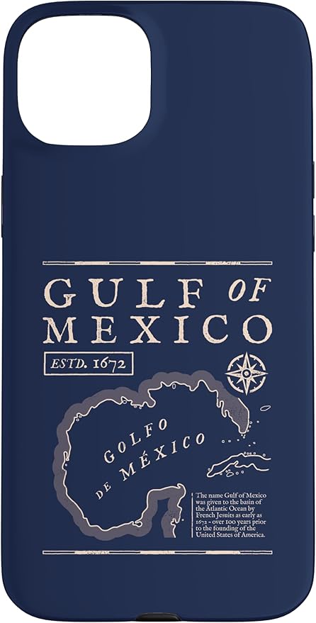 Gulf of Mexico 1672 Historic Map Case for iPhone 15 Plus