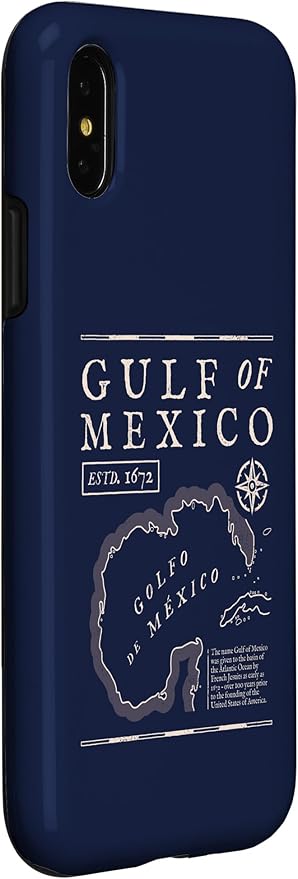 Gulf of Mexico 1672 Historic Map Case for iPhone X/XS