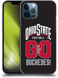 Head Case Designs Officially Licensed Ohio State University Go Buckeyes Football Graphics Hard Back Case Compatible with Apple iPhone 12 Pro Max