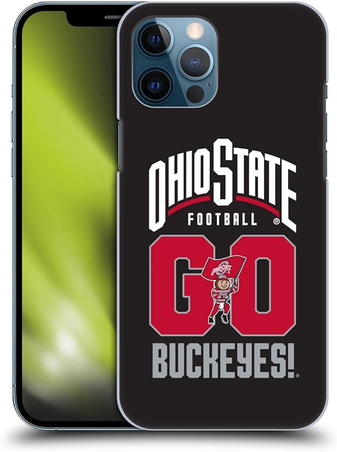Head Case Designs Officially Licensed Ohio State University Go Buckeyes Football Graphics Hard Back Case Compatible with Apple iPhone 12 Pro Max
