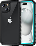 Lanhiem for iPhone 15 Plus Case, IP68 Waterproof Dustproof Shockproof Cases with Built-in Screen Protector, 360 Full Body Protective Front and Back Cover for iPhone 15 Plus - 6.7 inch (Blue)
