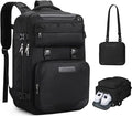 Maelstrom Travel Backpack for Women Men,25L Laptop Backpack Fits 15.6-Inch Laptop,Waterproof Carry On Backpack for Airplanes with Detachable Crossbody Bag & Shoe Compartment (Black, Medium)