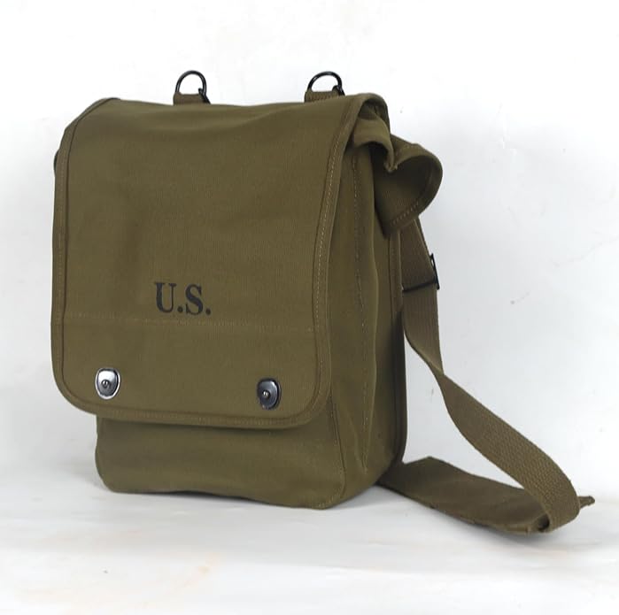 WWII WW2 US Map Case Canvas Olive Green