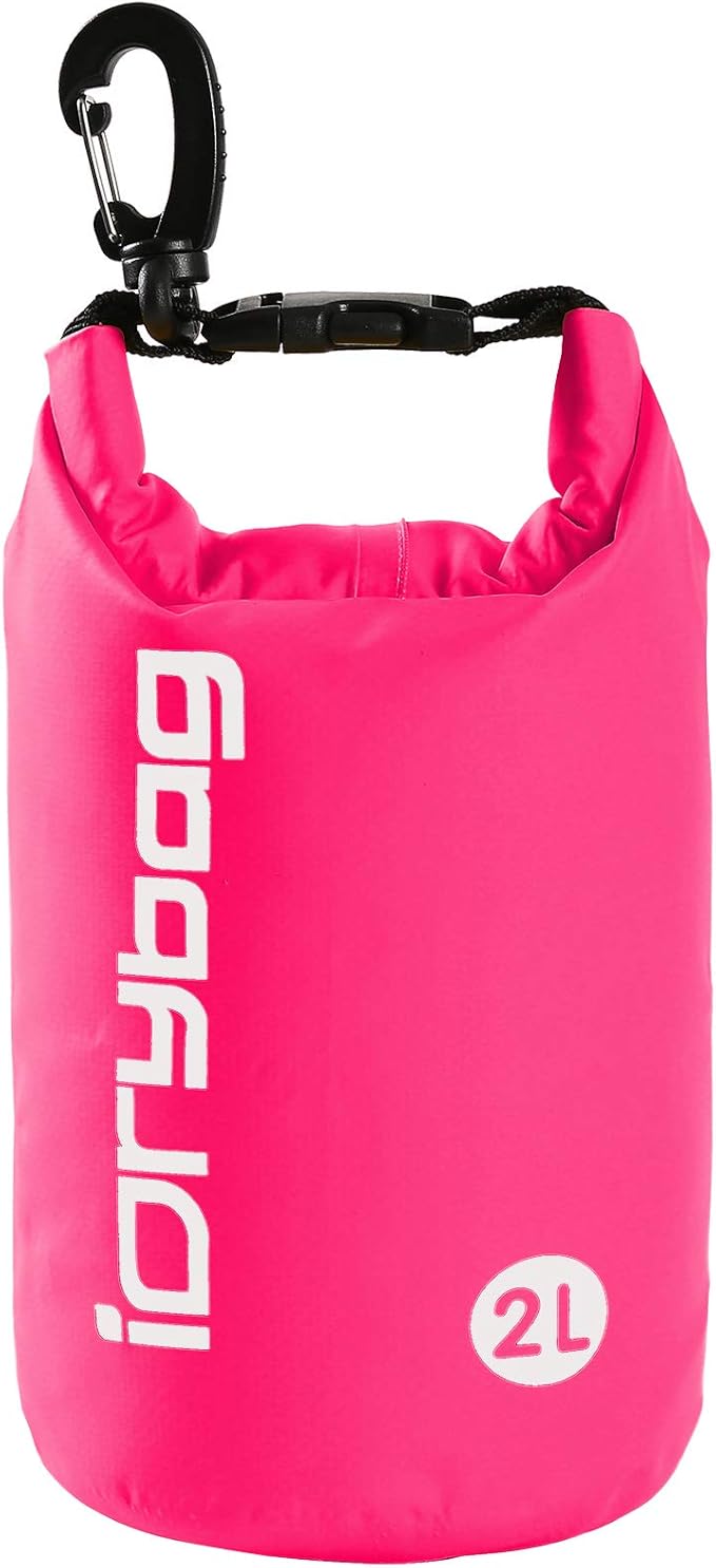 IDRYBAG Dry Bag for Kayaking Waterproof 2L/5L/10L/15L/20L, Small Dry Sack Waterproof Bag for Boating