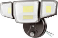 Onforu 90W Dusk to Dawn Outdoor Lighting,10000lm Flood Lights Outdoor,IP66 Waterproof Brown LED Security Light with Photocell,6500k Daylight 4 Heads Exterior Light Fixture for Yard,Patio,Garden