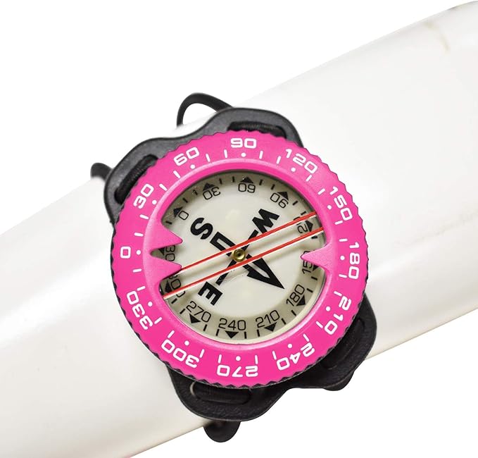 Scuba Choice Diving Compass (Wrist/Bungee Mount) – Easy-to-Read Underwater Navigation Tool for Scuba Diving, Durable Design with Rotating Bezel, Reliable Directional Aid for Deep Dive Adventures