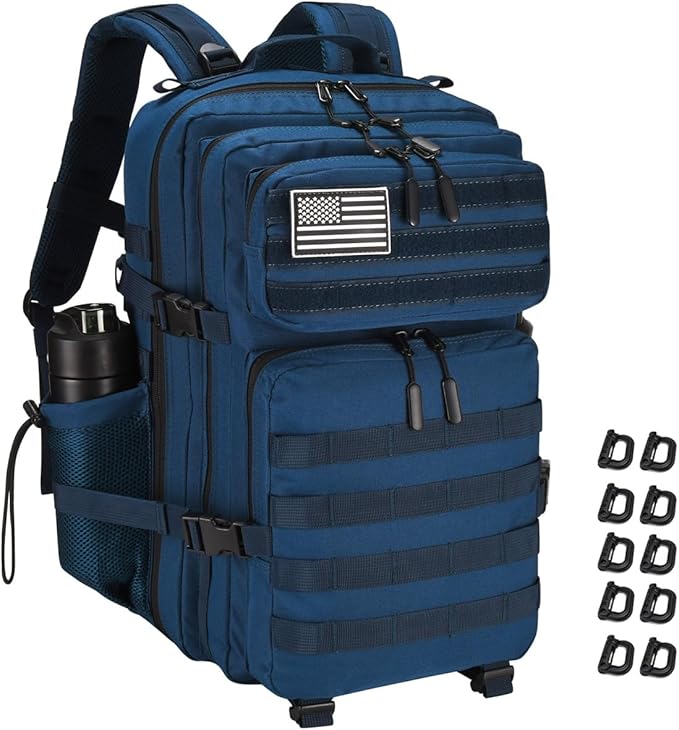 45L Tactical Backpack for Men Women, Military Assault Pack with MOLLE, Large 3 Day Bug Out Bag for Hiking Camping