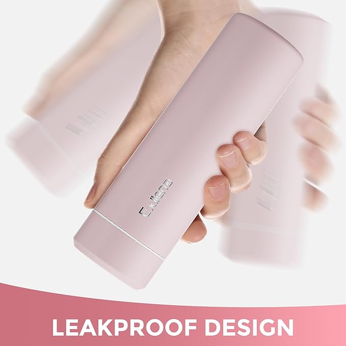 【Upgraded】Exllena Small Insulated Water Bottle 12 oz/350ml– Mini Insulated Water Bottle for Hot & Cold Drinks, Perfect Small Water Bottle for Travel, Purse...(Pink)