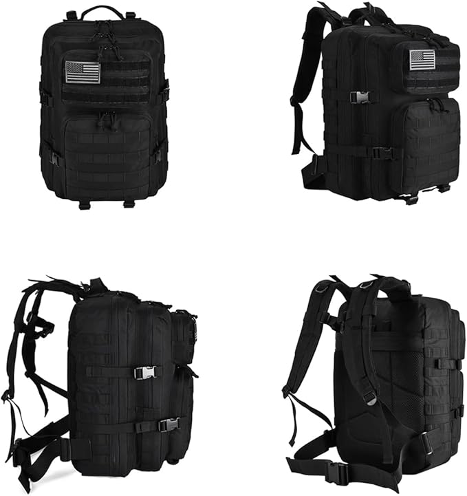 45L Tactical Backpack for Men Women, Military Assault Pack with MOLLE, Large 3 Day Bug Out Bag for Hiking Camping