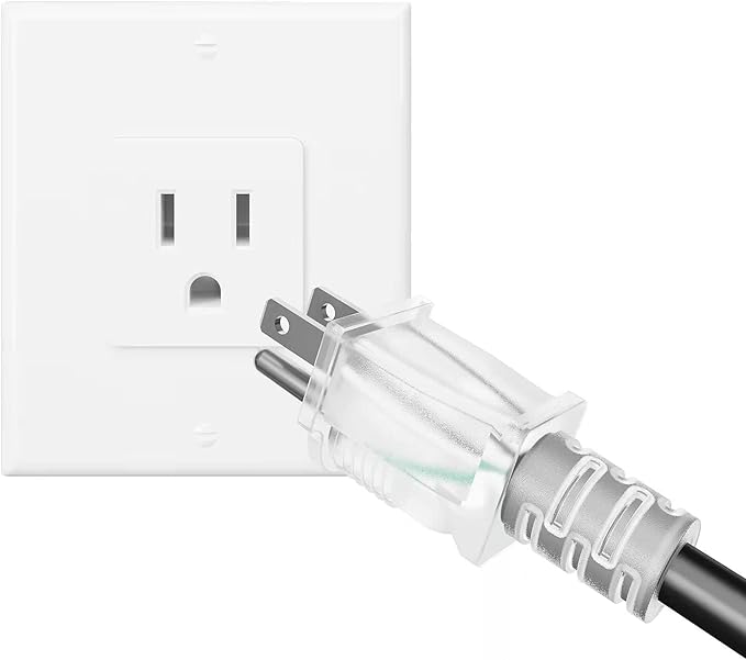 50FT Power Extension Cord - 3 Prong, 14 Gauge SJTW 5-15R Cable with Male Plug to Female Connector, 7 Outlet, Multiple Evenly-Spaced Plugs, Suitable for Stage or Outdoor, UL Certified