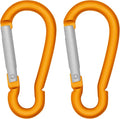 LESHIRY Large Carabiners Keychain 3" Aluminum D Shape Premium Durable D-Ring Carabiner Clip Hook Camping Accessories Snap Link Key Chain Durable Improved Design