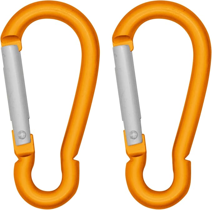 LESHIRY Large Carabiners Keychain 3" Aluminum D Shape Premium Durable D-Ring Carabiner Clip Hook Camping Accessories Snap Link Key Chain Durable Improved Design