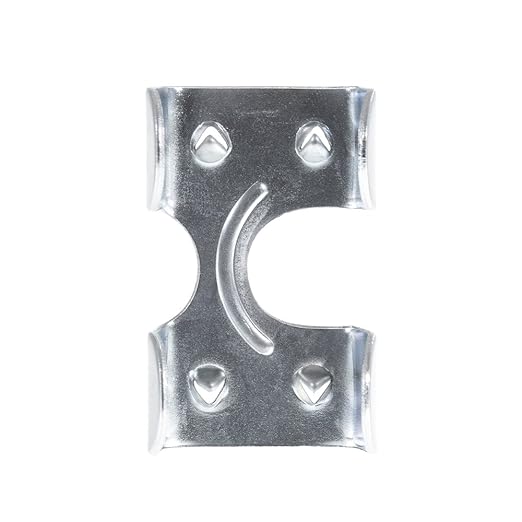 Rope & Cord Metal Clips for Rope, Cord, String – Heavy Duty Zinc Plated Double Rope Clamps – 1/2-Inch (2 Pack)