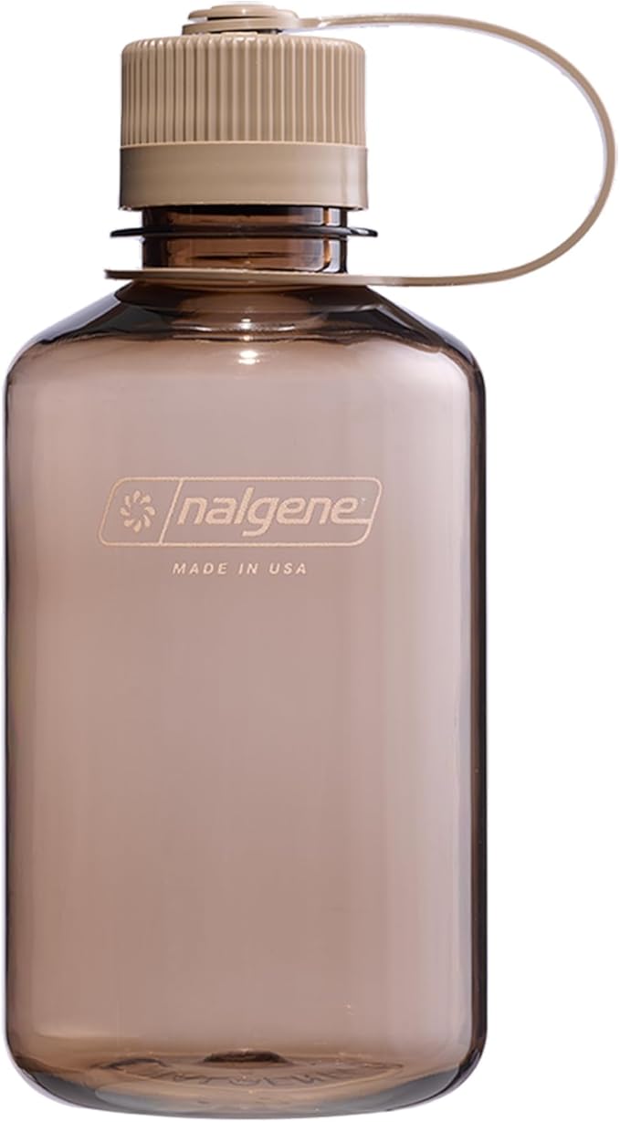 Nalgene 16 oz Narrow Mouth Water Bottle | BPA-Free, Durable & Leak Proof, Lightweight Travel Bottle, Fits in Cupholders, Mocha