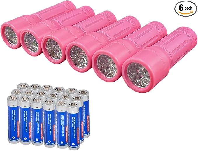 9-LED Mini Flashlight, Small Multicolor Flashlights with Lanyard, Batteries Included, for Hurricane Supplies, Christmas Gift Stocking Stuffers