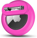 Tracker Holder for AirTag Gen 2/Gen 1 with Pin, Safe Hidden Lightweight GPS Tracker for Kids Compatible with Apple AirTag 2/1 for Child, Elderly, Pets Collar, Shoes (Hot Pink, 1 Pack)