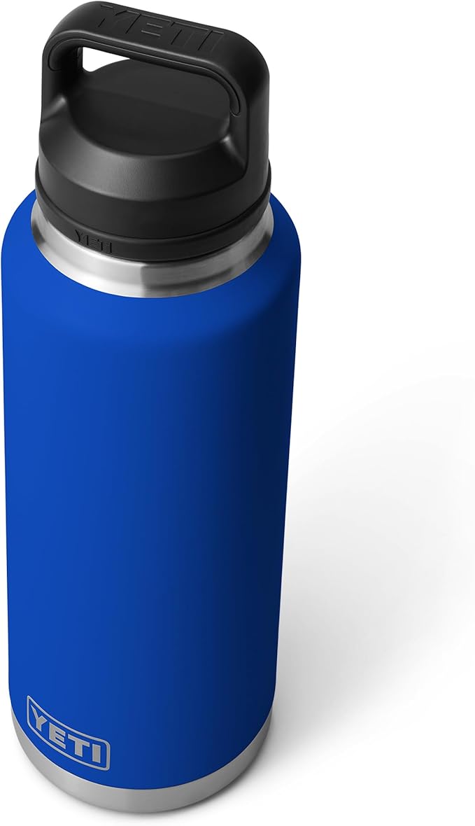 YETI Rambler 46 oz Bottle, Leakproof, Vacuum Insulated, Stainless Steel with Chug Cap, Royal Blue