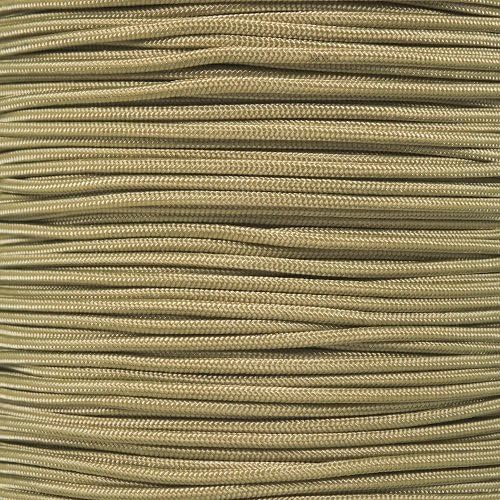 Paracord Planet 275lb Paracord – 3/32 Inch (2.38 mm) Nylon Crafting Cord with 5 Strand Inner Core – Gold (100 ft)