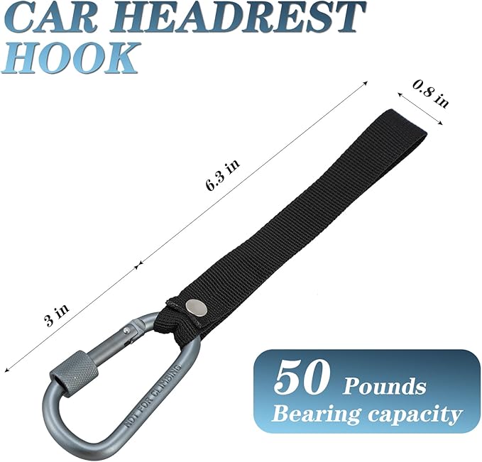 Headrest Hooks for Car - Backseat Hanger Hook for Your Purse, Bags, Umbrellas, Clothes, Water Bottle, Keys Interior Car Seat Organizer, Multi-Purpose Hanging Organizers/Storage Hooks (Green)
