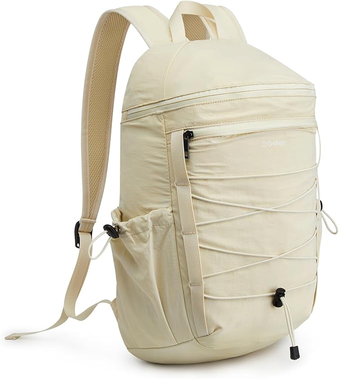 G4Free Hiking Backpack for Women Men 20L Lightweight Travel Backpacks Daypack Outdoor Daily Camping, Beige