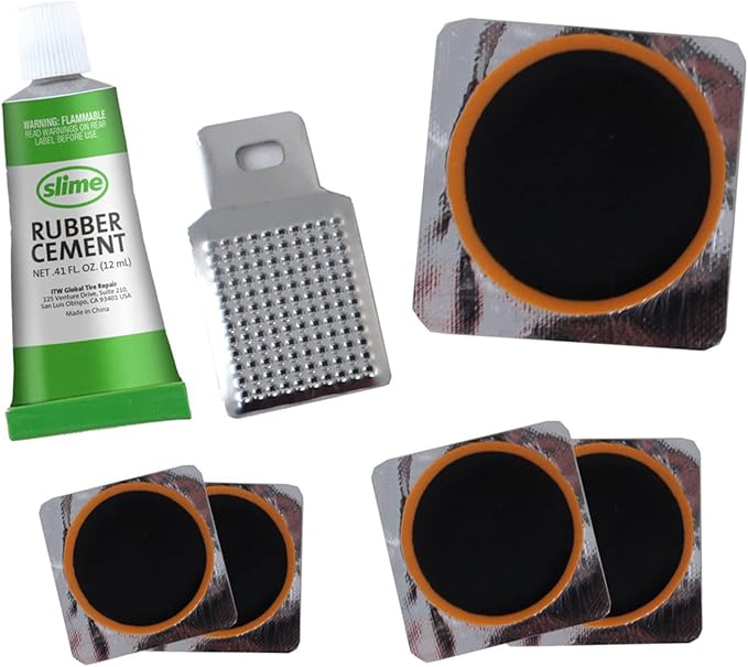 Slime 1022-A Tube Rubber Patch Kit, for Bikes and Other Inflatables, Contains, 5 Patches, Scuffer and Glue (Pack of 2)