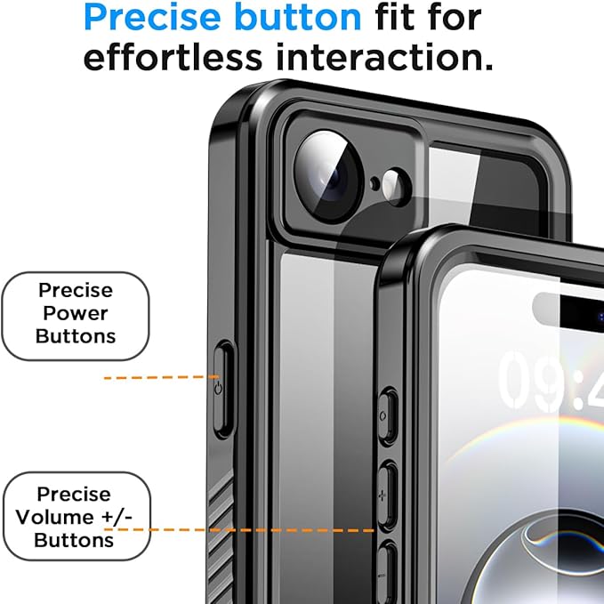 AICase for iPhone 17e Case Waterproof, Clear Water Proof Shockproof Dustproof Snowproof Full Body Rugged Transparent Underwater Phone Case for iPhone 17e 2026 Built-in Screen Protector