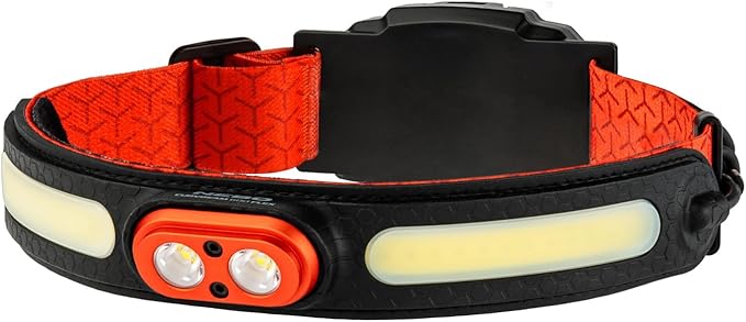 NEBO CurvBeam 600 Headlamp | 600 Lumens, 6 Light Modes, Rechargeable & AAA Battery Compatible, Lightweight & Balanced Fit, IPX4 Water-Resistant, Great for Running & Everyday Wear