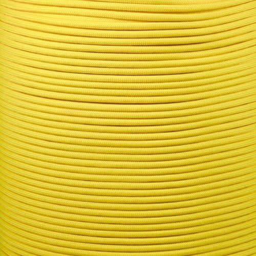 Paracord Planet | Type II Commercial Grade 425 Paracord – 425 LB Tensile Strength W/ 3mm Diameter (Yellow, 100 FT)