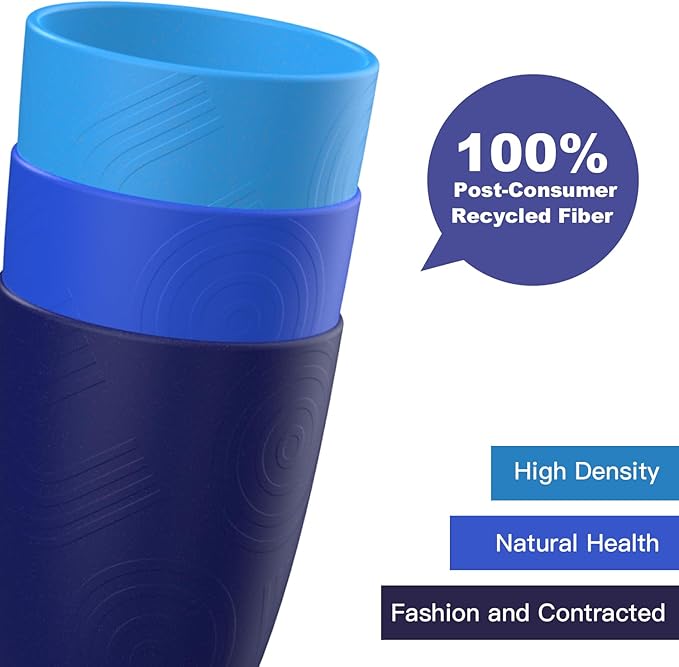 Homienly Cup Sets for Kitchen 12oz Wheat Straw Cups Unbreakable Drinking Cups Set of 6 - Lightweight,Reusable Cups for Kitchen, Outdoor- Blue Sky
