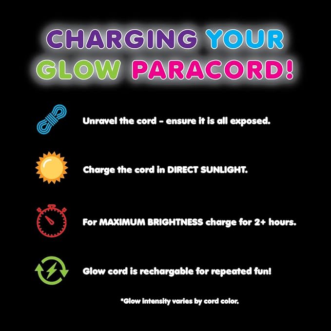 Craft County Glow in The Dark Zesty 21 Strand Luminous 550 Paracord – for DIY Bracelets, Lanyards, and Jewelry (Green, 10 Feet)