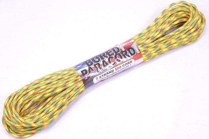 BORED? PARACORD! 550 lb Paracord – Ideal for Crafting, DIY Projects, Camping, Military & Active Outdoors – 300+ Colors – Tactical Parachute Cord Type III – Strong - Vietnam Veteran 50 Feet