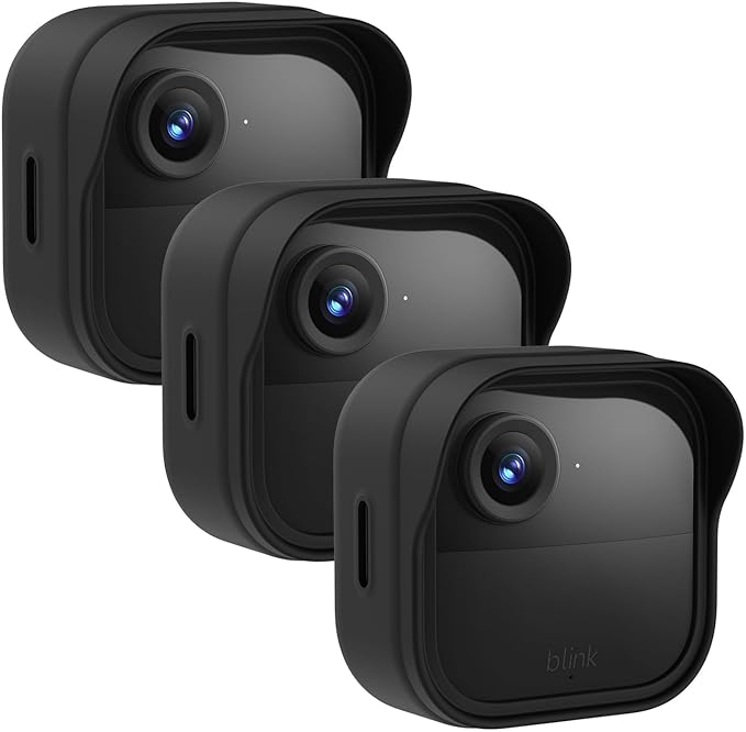 Silicone Case Cover for Blink Outdoor 4/2K+, Weatherproof Silicone Cover Skin Provides Full Camera Protection, for All-New Blink Outdoor 4 Home Security Camera (Black)