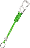 KeyUnity KC04 Paracord Keychain Carabiner Clip, Braided Lanyard with Stainless Steel Key Ring and Bead for Hanging Bottles