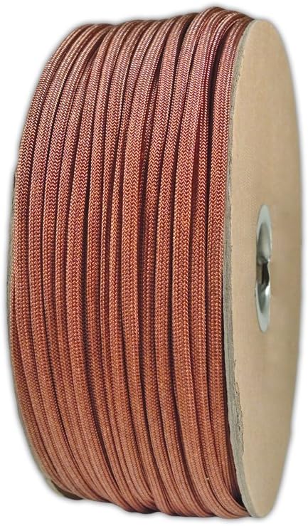 Paracord Planet Solid Color 550lb Paracord – 7 Strand Type III Nylon Cord for Indoor and Outdoor Tasks – Rust (25 ft)