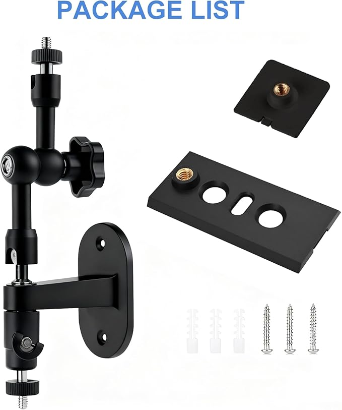 2-in-1 Wall Mount for Ring Solar Panel, Ring Stick Up Cam Battery, Spotlight Cam and Spotlight Cam Plus/Pro(Battery), Adjustable Angle to Get Maximum Sunlight for Your Solar Panel