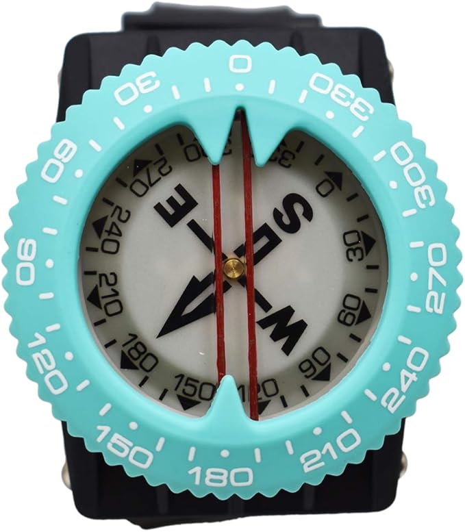 Scuba Choice Diving Compass (Wrist/Bungee Mount) – Easy-to-Read Underwater Navigation Tool for Scuba Diving, Durable Design with Rotating Bezel, Reliable Directional Aid for Deep Dive Adventures