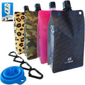 BellFlask - 15 oz. Plastic Flask, Patented, Flexible, Metal-Free, Reusuable, BPA-Free with Carabiner Clip and Filling Funnel