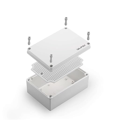 QILIPSU Outdoor Junction Box IP67 Waterproof Project Box ABS Plastic Weatherproof Electrical Enclosure Gray Cover (6.9"x4.9"x3")