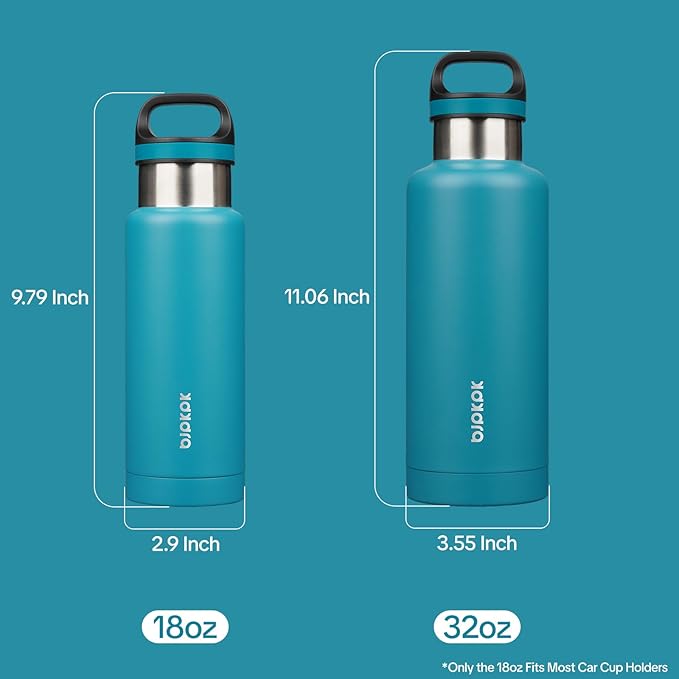 BJPKPK Insulated Water Bottle 32OZ Stainless Steel Water Bottle with Handle Double Walls Vacuum Insulated BPA Free Flask, Laguna
