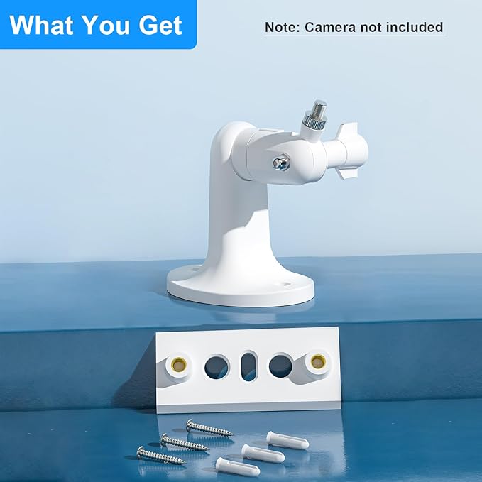 Wall Mount for Ring Spotlight Cam Battery and Ring Spotlight Cam Plus/Pro (Battery), 360°Adjustable Security Wall Mount Bracket for Ring Cam Indoor/Outdoor Use (Camera Not Included)