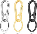 3Pack Assorted Metal Carabiner Clip, Small Keychain Rings, Mini EDC Key Ring Chain Holder Organizer for Purse Charm Hook, Car Keychain, Paracord Keychain Lanyard, Key Fob for Men and Women