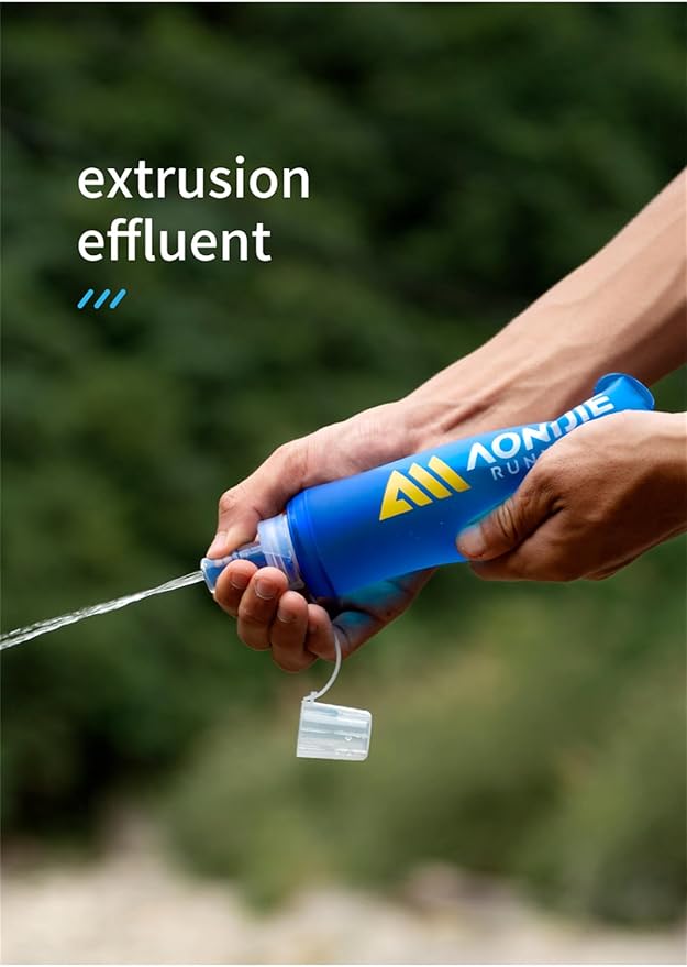 AONIJIE 250ML/350ML/500ML/600ML Portable TPU Soft Water Bottle Folding Soft Flasks For Outdoor Marathon Running Hydration Camping Hiking